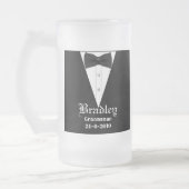 Aangepaste persoonlijke Groomsmen of Beste Man Cad Matglas Bierpul (Links)