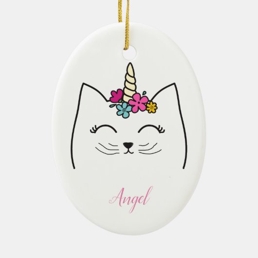 Aangepaste persoonlijke kinderwagen keramisch ornament (Achterkant)