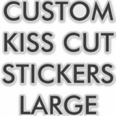 Aangepaste persoonlijke KISS CUT STICKER 8-inch x8 (Voorkant)