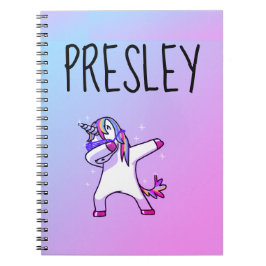 Aangepaste persoonlijke laptop Unicorn Dab-regenbo Notitieboek