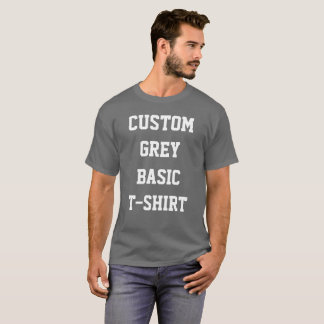 Aangepaste persoonlijke Mannen BASIC DARK GRAY T-S T-shirt