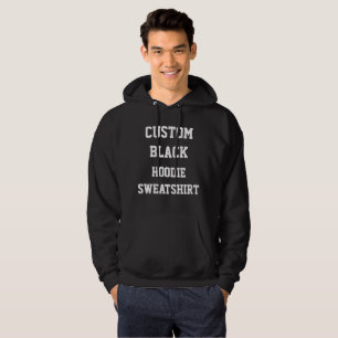 Aangepaste persoonlijke Mannen BLACK HOODIE SWEATS