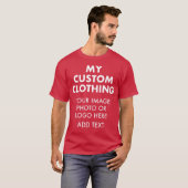 Aangepaste persoonlijke MANNEN CARDINAL RED T-SHIR T-shirt (Voorkant volledig)