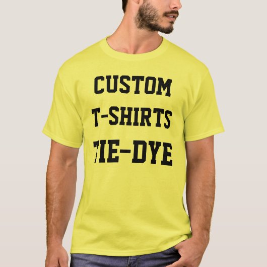 Aangepaste persoonlijke Mannen STROPDAS-DYE T-SHIR T-shirt (Voorkant)