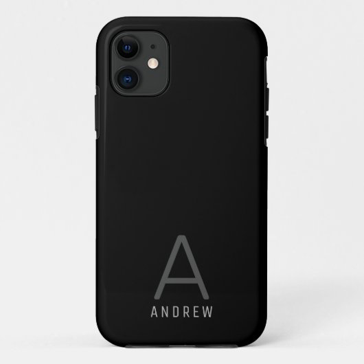 Aangepaste persoonlijke monogram Eenvoudige naam Case-Mate iPhone Case (Achterkant)