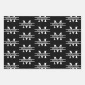 Aangepaste persoonlijke monogram naam legant inpakpapier vel (Voorkant 2)