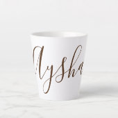 Aangepaste persoonlijke naam latte mok (Voorkant)