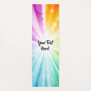 Aangepaste persoonlijke naam Rainbow Bokeh Center Yogamat