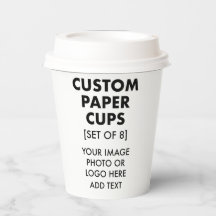 Aangepaste persoonlijke papierbekers [8] met biedi