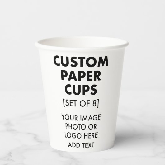 Aangepaste persoonlijke papierbekers [8] papieren bekers (Voorkant)