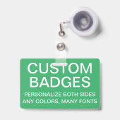 Aangepaste persoonlijke Sjabloon voor RETRACTABLE Badge (Voorkant met intrekbare clip)