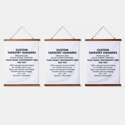 Aangepaste persoonlijke TAPESTRY-HANGERS 26 x 36 i Hangend Wandkleed (Driedubbel)