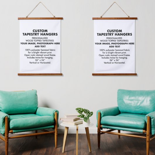 Aangepaste persoonlijke TAPESTRY-HANGERS 26 x 36 i Hangend Wandkleed (Woonkamer)
