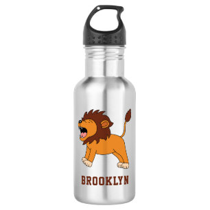 Aangepaste persoonlijke titel van Cute Lion terug  Waterfles