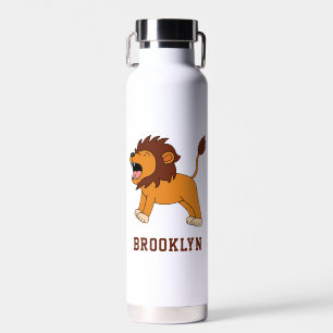 Aangepaste persoonlijke titel van Cute Lion terug  Waterfles