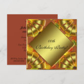 Aangepaste persoonlijke uitnodigingen voor verjaar (Voorkant / Achterkant)