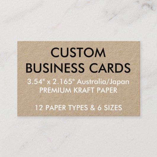 Aangepaste persoonlijke Visitekaartjes lege Sjablo (Voorkant)