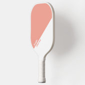 Aangepaste perzik en wit pickleball paddle (Links)