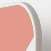 Aangepaste perzik en wit pickleball paddle (Links Detail)