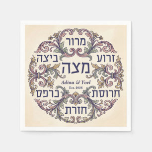 Aangepaste Pesach Hebreeuwse Sederbord Passover de Servet