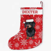 Aangepaste Pet Dog | Dachshund Gift Kleine Kerstsok (Achterkant)