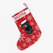 Aangepaste Pet Dog | Dachshund Gift Kleine Kerstsok (Achterkant (Hangend))