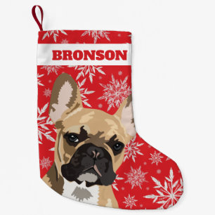 Aangepaste Pet Dog   Fawn French Bulldog Gift Kleine Kerstsok
