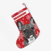 Aangepaste Pet Dog | Franse Bulldog Gift Kleine Kerstsok (Achterkant (Hangend))