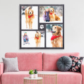 Aangepaste Pet Lover Paw Print Dog Photo Collage (Insitu (Woonkamer))