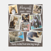 Aangepaste Pet Memorial Foto & Quote Fleece Deken (Voorkant)