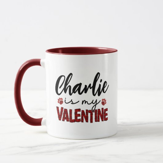 Aangepaste Pet Name Dog, Cat Valentijnsdag Pet Cft Mok (Links)