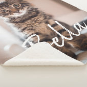 Aangepaste Pet Name Typografie en Foto Sherpa Deken (3/4)