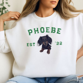 Aangepaste Pet Portret en Varsity Letter Arch Naam Trui