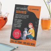 Aangepaste Pet Sitter Pedestal Sign Reclamebord Met Voetstuk (Insitu)