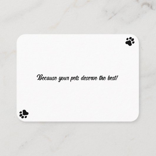 Aangepaste Pet Sitter Visitekaartje met Foto & QR (Achterkant)