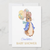 Aangepaste Peter het konijn Baby shower Kaart (Voorkant)