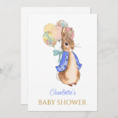Aangepaste Peter het konijn Baby shower Kaart (Voorkant / Achterkant)