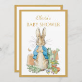 Aangepaste Peter het konijn Baby shower Kaart (Voorkant / Achterkant)