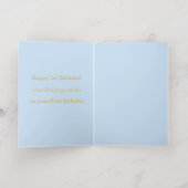 Aangepaste Peter het Konijn Jemima Eerste Verjaard Folie Wenskaart (Binnenlaag)