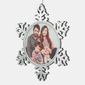 Aangepaste Pewter Snowflake Ornament (Rechts)