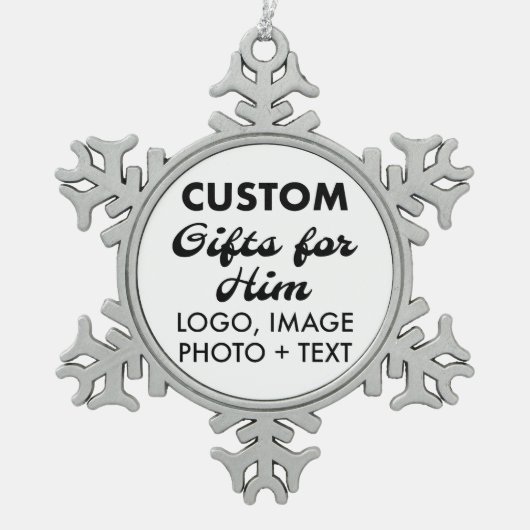 Aangepaste Pewter Snowflake Pet Memorial Ornament (Voorkant)