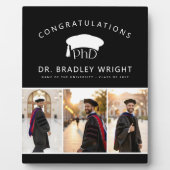 Aangepaste PhD Doctoraat Afstudeerhoed Doctoraats  Fotoplaat (Voorkant)
