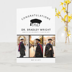 Aangepaste PhD Doctoraat Afstudeerhoed Doctoraats Kaart