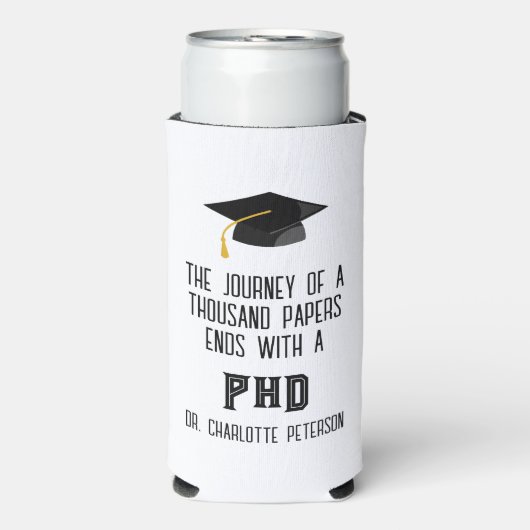 Aangepaste Phd Doctorsgraad Afstudeerfeest (Seltzer Voorkant)
