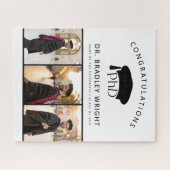 Aangepaste PhD Doctorshoed Doctoraat Afstuderen Legpuzzel (Horizontaal)