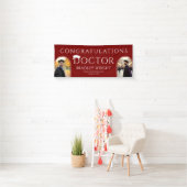 Aangepaste PhD Doctorshoed Doctoraat Afstuderen Spandoek (Insitu)