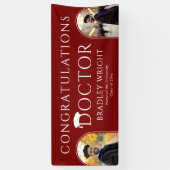 Aangepaste PhD Doctorshoed Doctoraat Afstuderen Spandoek (Verticaal)