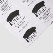 Aangepaste PhD Doctorshoed Doctoraat Afstuderen Tissuepapier (Detail)