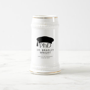 Aangepaste PhD Doctorshoed Doctorale Graad Afstude Bierpul
