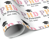 Aangepaste PhD OF Doctoraat Afstuderen Gift Cadeaupapier (Rol Hoek)